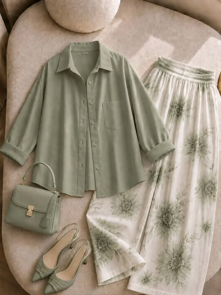 Sage Floral Co-Ord Set