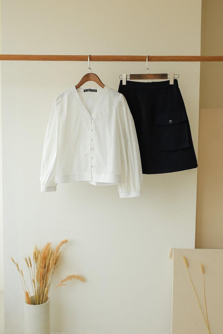 Ivory Button-Front Blouse